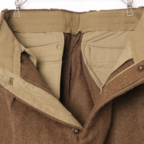 50s French Army Wool Trousers Size 32 Dead Stock
