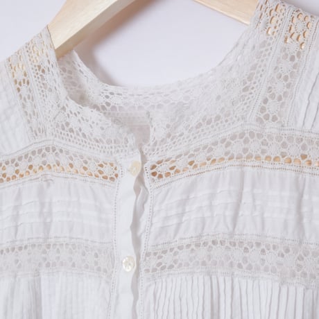 1900s French Antique Cotton Night Dress 2