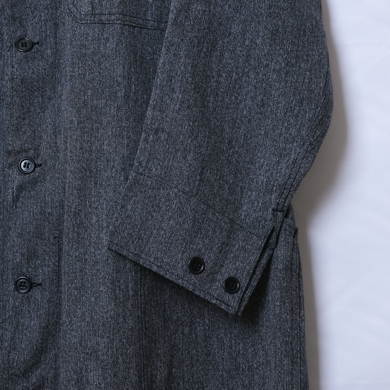 40-50s French Army Black Chambray Atelier Coat