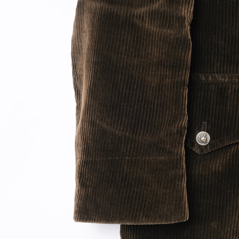 30-40s France Vintage Brown Corduroy Hunting Ja