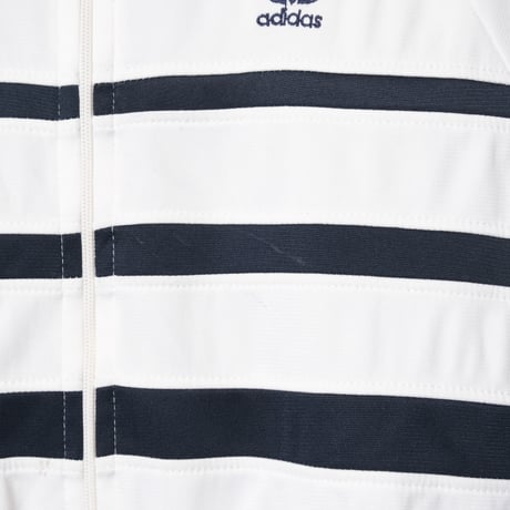 70-80s Vintage adidas Ventex Track Jacket Model First White × Navy (Made in France)