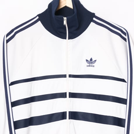 70-80s Vintage adidas Ventex Track Jacket Model First  White×Navy (Made in France)