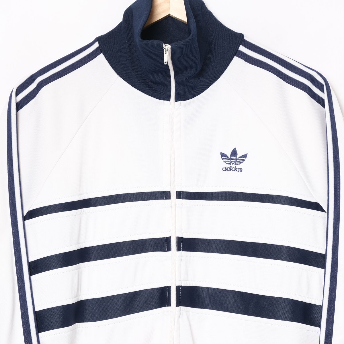 70-80s Vintage adidas Ventex Track Jacket Model First White×Navy