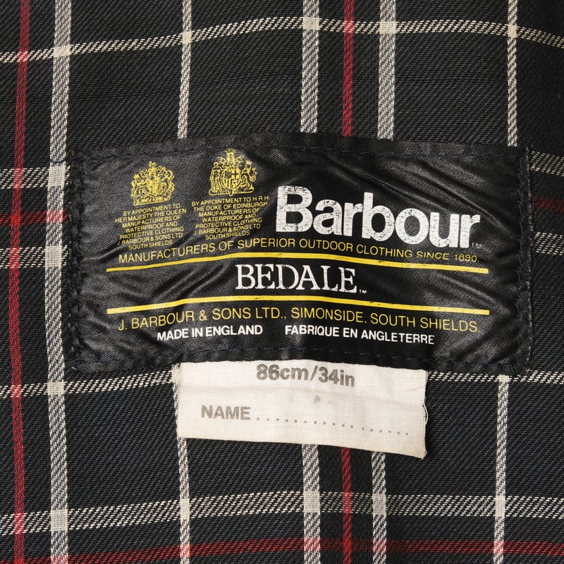80s Babour Bedale (Navy) 4Pocket Size 34 2wa
