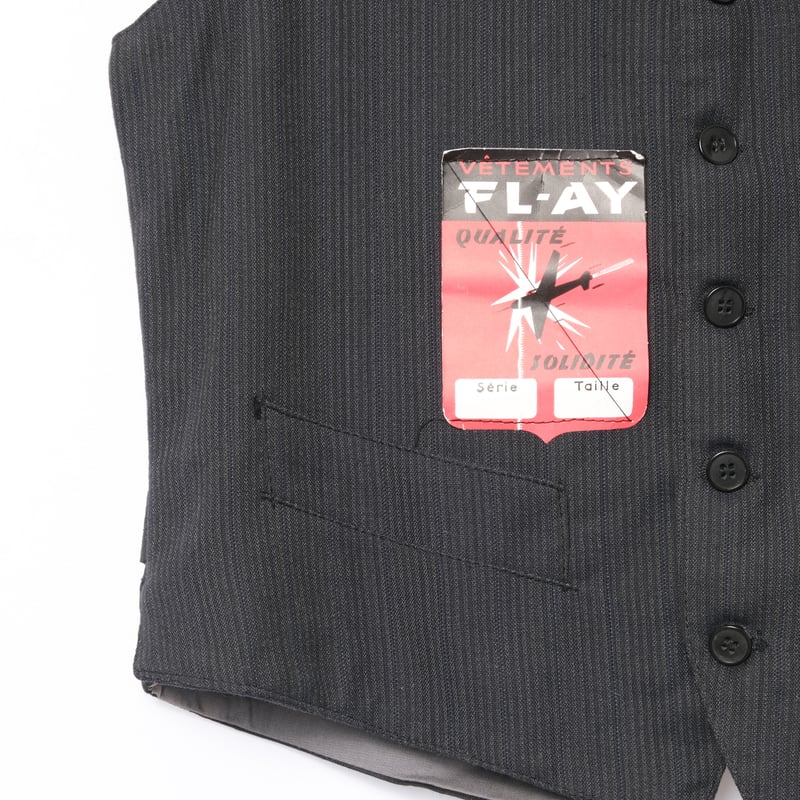 40s France Vintage FL-AY Wool Gilet Dead Stock