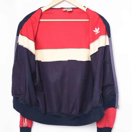 70-80s Vintage adidas Ventex Track Jacket Red×White×Navy (Made in France) 174