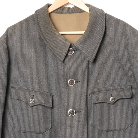 40-50s France Vintage Dumont d'urville Cotton Pique Hunting Jacket