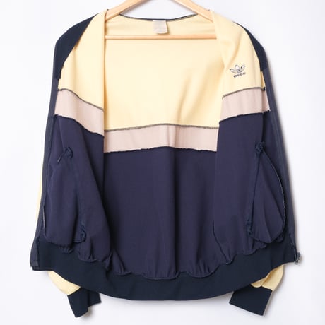 70-80s Vintage adidas Track Jacket Navy × Custard (Made in England)