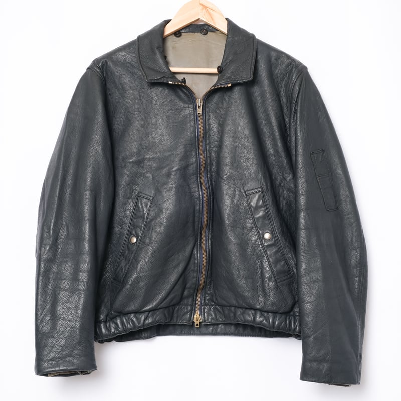 70s-80s French Army Sedpa Pilot Leather Jacket