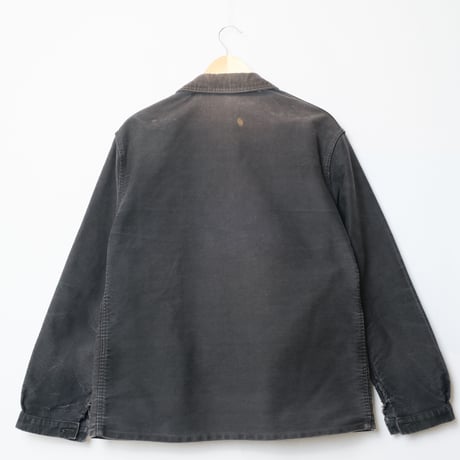 40-50s Le Mont St Michel Black Moleskin Jacket Size52