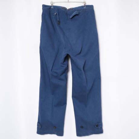 -30s France Vintage Fireman HBT Cotton Trousers