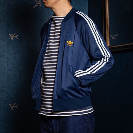 70-80s Vintage adidas VENTEX ATP Navy Track Jacket(Made in France) Small