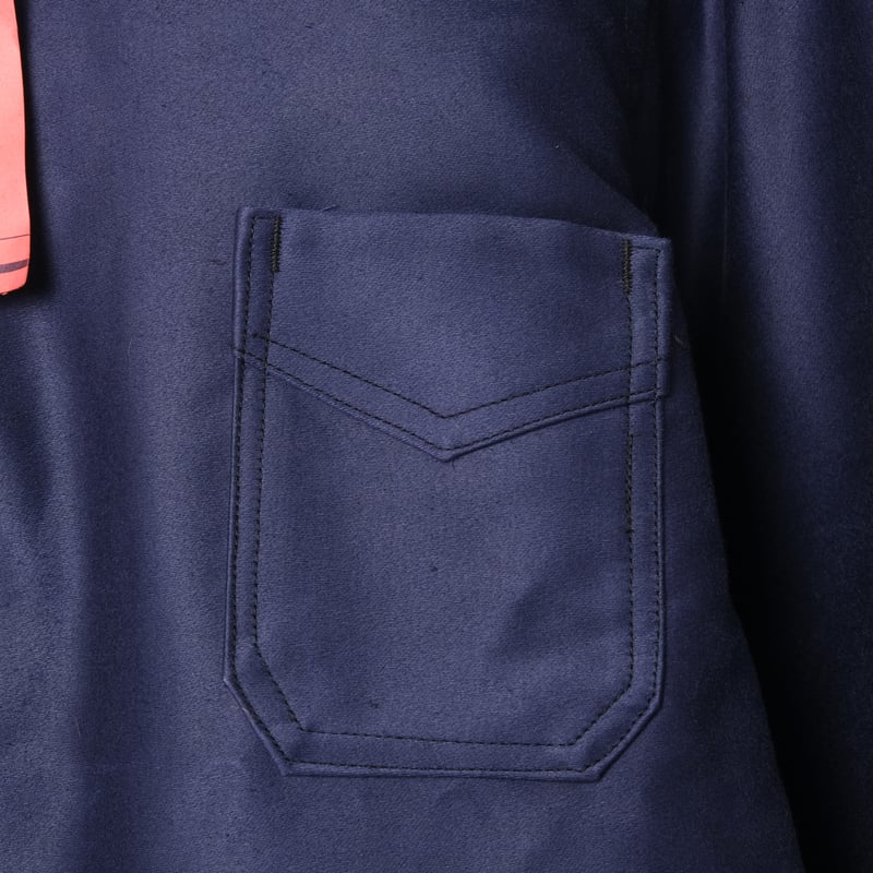 40s France Vintage H.Canals Blue Moleskin Work