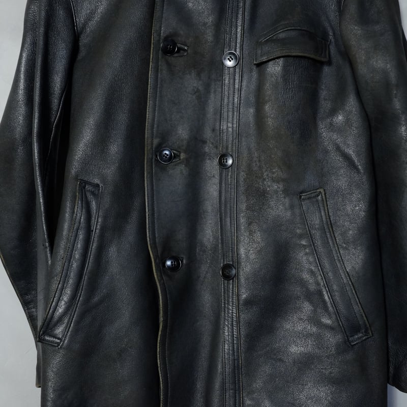 30s-40s French Vintage Leather Jacket（Corbusier...