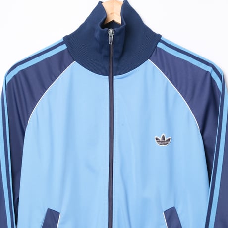 80s Vintage adidas Track Jacket Light Blue × Navy (Made in Hungaria)