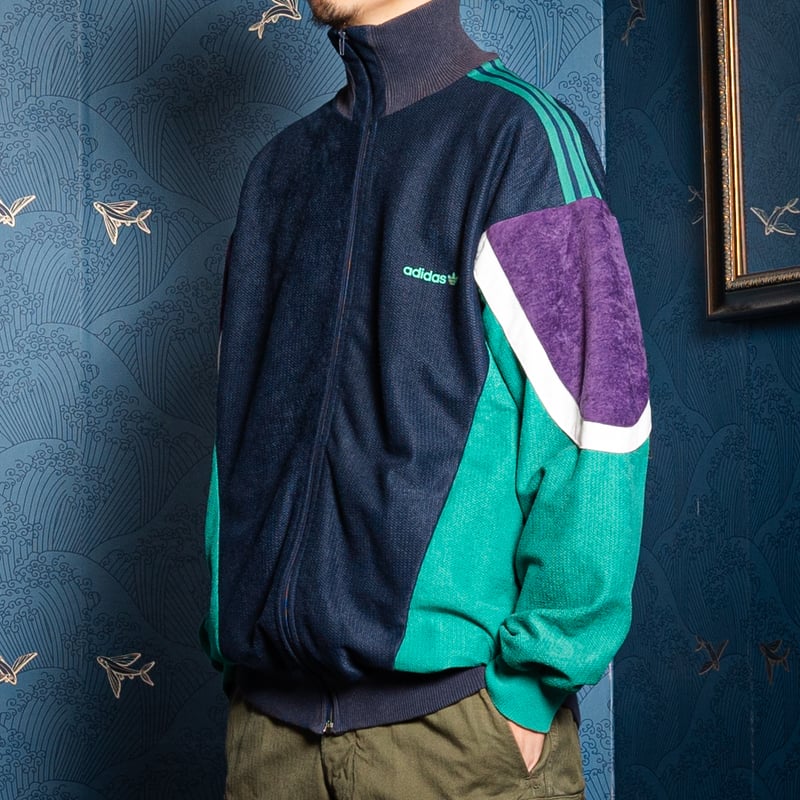 80s Vintage adidas Ventex Track Jacket Navy × G