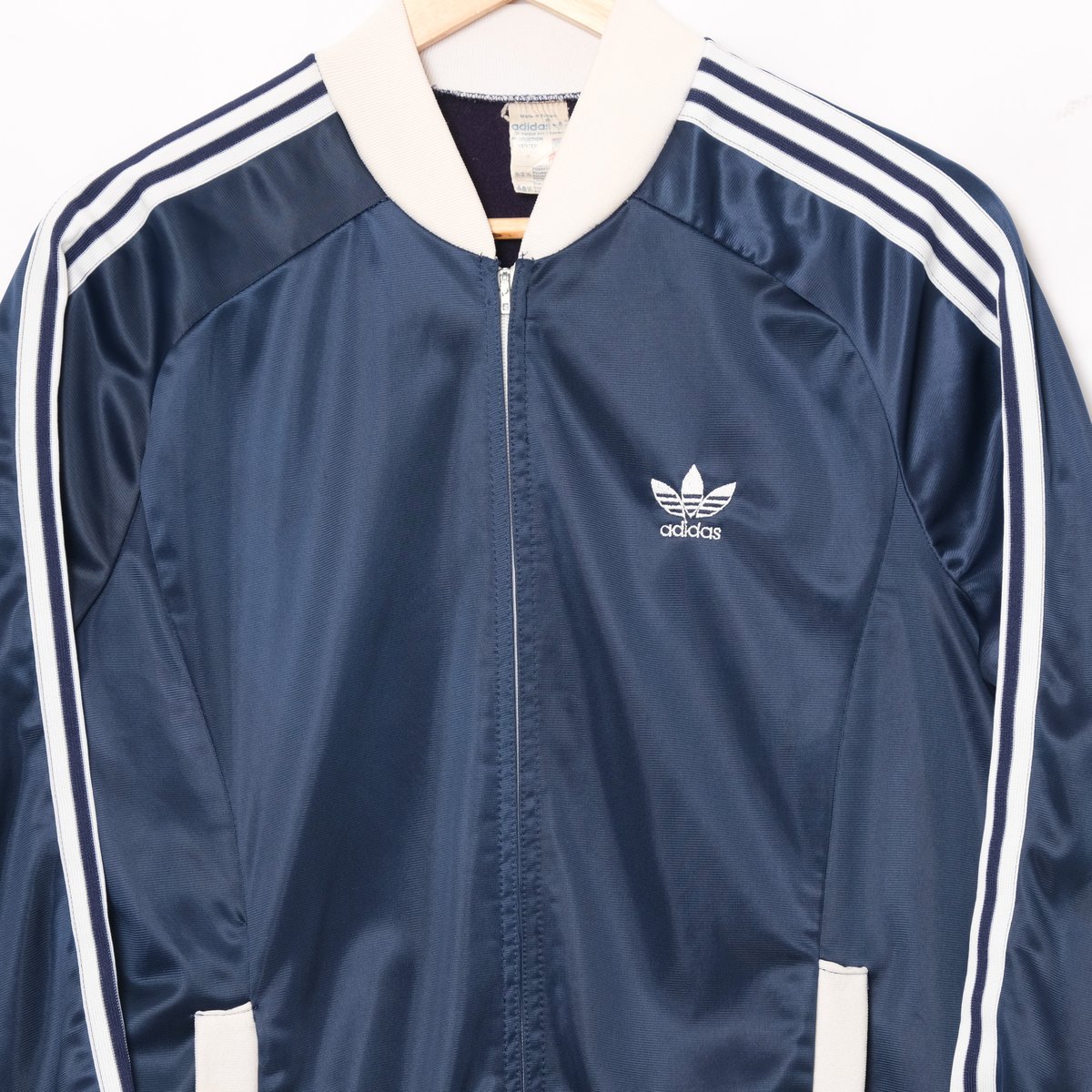 70-80s Vintage adidas ATP Navy× White Track Jac