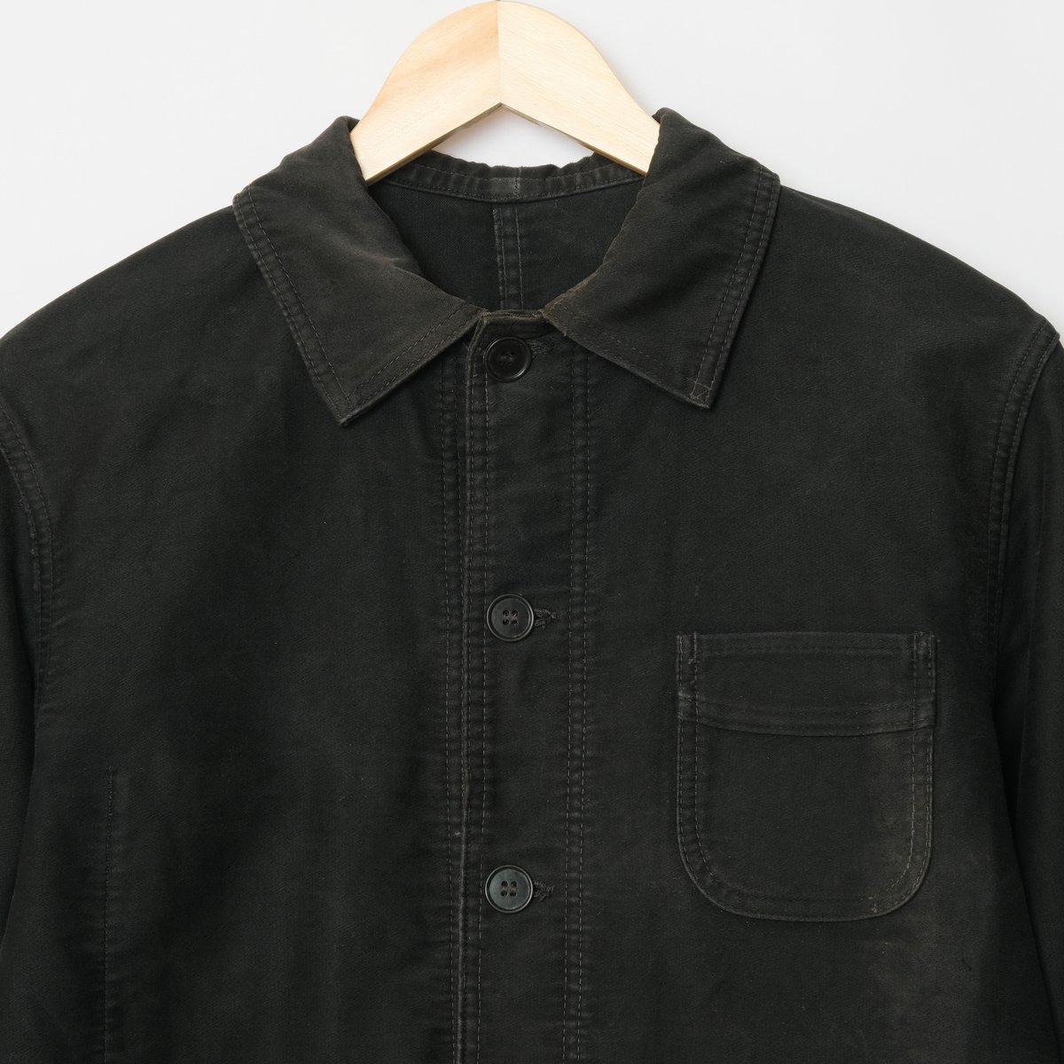 40s〜50s モンサンミッシェル　ブラックモールスキン 40-50s Le Mont St Michel Black Moleskin Jacket（