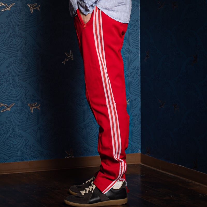 70s Vintage adidas Ventex Track Trousers Red ×