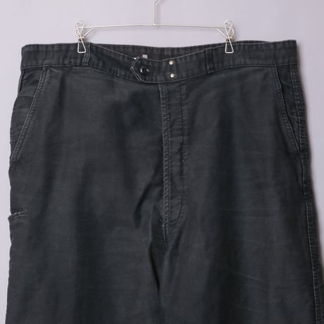 50s-60s Adolphe Lafont  Black Moleskin Work Trousers