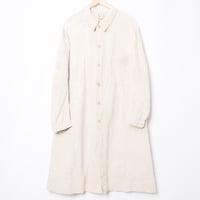 30-40s France Vintage Linen Coat With Chin Strap