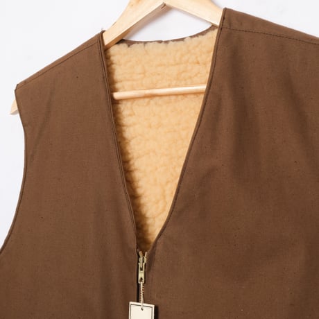 40s-50s France Vintage Mouton Gilet Dead Stock