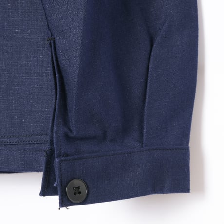 40-50s France Vintage  Au Molinel Blue Metis  Work Jacket Dead Stock Small