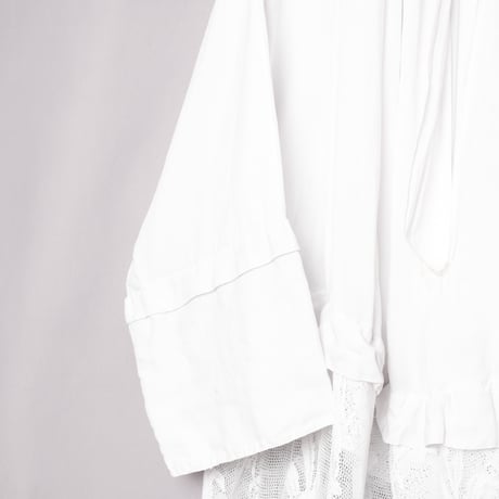 Early 1900s France Antique Linen Church Smock
