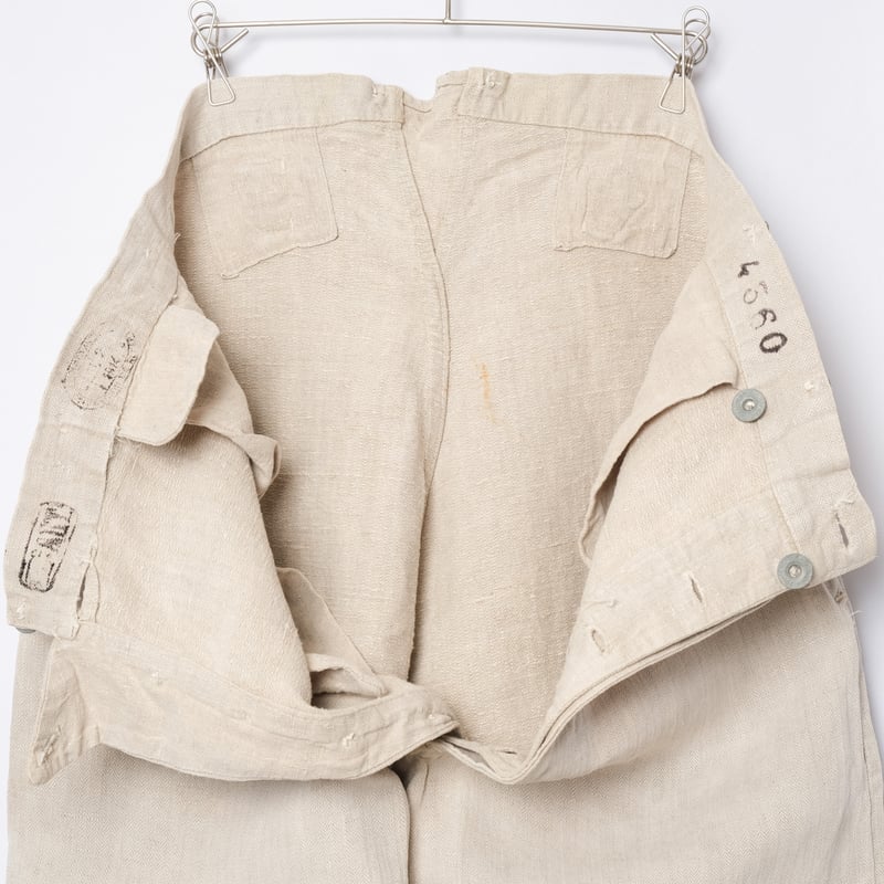 20s French Army Linen HBT Bourgeron Metal Butt 20s French Army Linen HBT Bourgeron Metal Butt