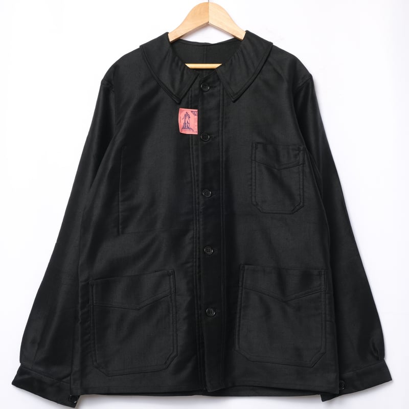 40s LA TOUR D'AUVERGNE Black Moleskin Jacket D
