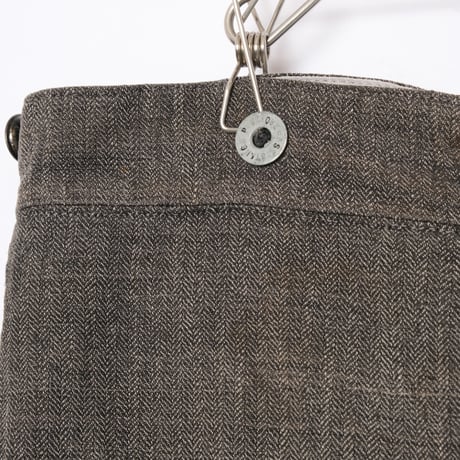 30-40s French Vintage HBT Black Chambray Trousers Stripe Patch Work