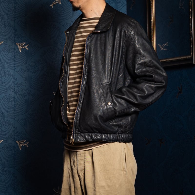 70s-80s French Army Sedpa Pilot Leather Jacket