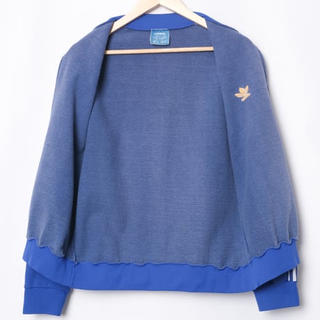70s Vintage adidas Ventex Collarless Track Jacket Blue (Made in France)