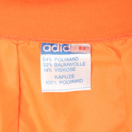 70s Vintage adidas Track Jacket With Hood Orange × Blue