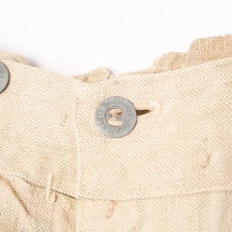 30s French Army Linen HBT Bourgeron Trousers Dead Stock