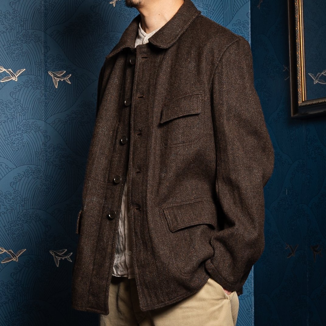 30-40S フランスヴィンテージ パスカル ブラウンウールジャケット fit=scale-down,w=1200