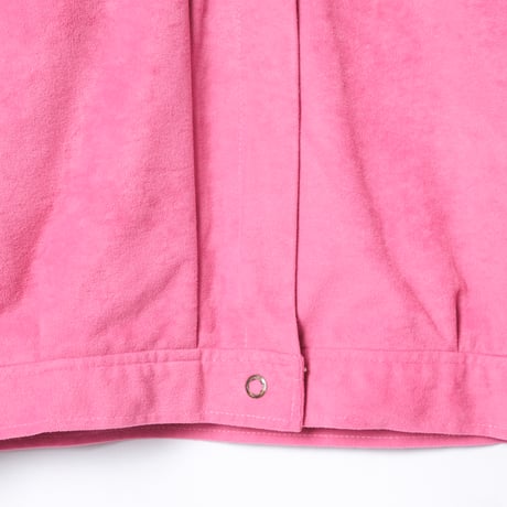 70-80s Vintage adidas Ventex Velours Track Jacket Pink (Made in France)