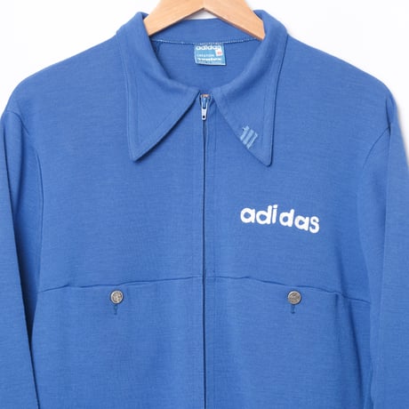 70s Vintage adidas Ventex Knit Jacket Blue (Made in France)