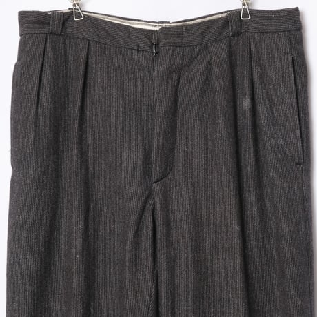40-50s France Vintage Wool Piqué Trousers