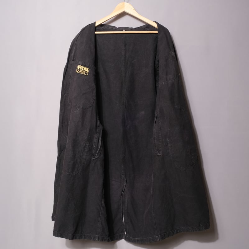 40-50s France Vintage VETRA Black Linen Maqui