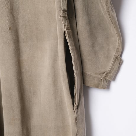 30-40s France Vintage LABOR Gray Cotton Twill All ln One
