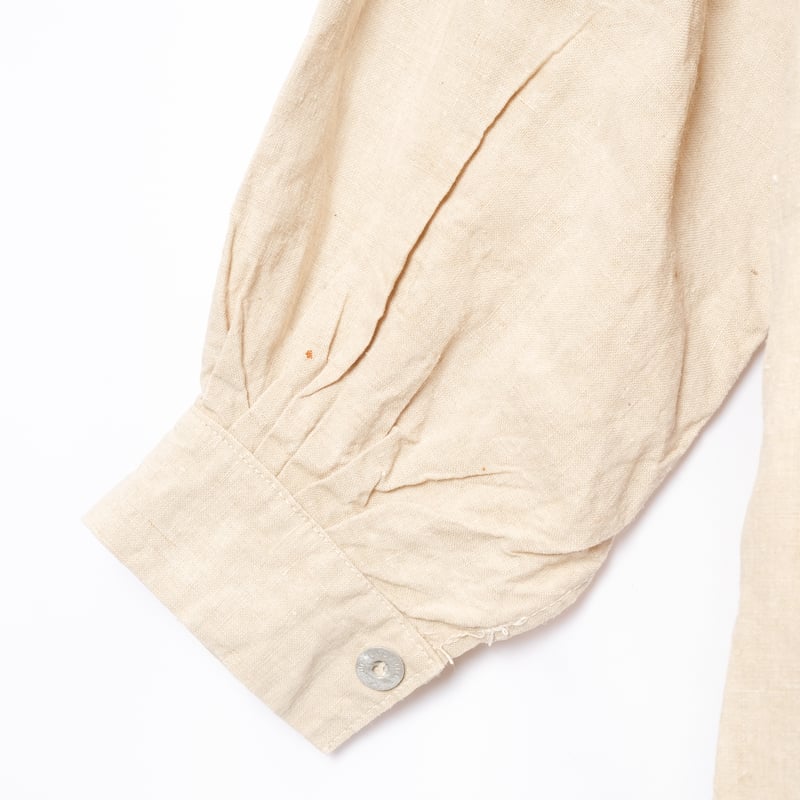【極美品】フレンチ　ヴィンテージ　ボージョンスモック　リネン　アトリエコート French Army Linen Bourgeron Smock | Ugla パンと古着と本