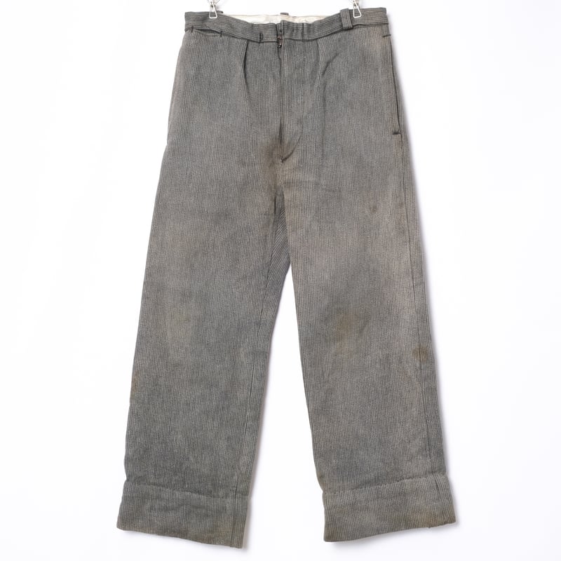 50-60s France Vintage Cotton Piqué Trousers | U
