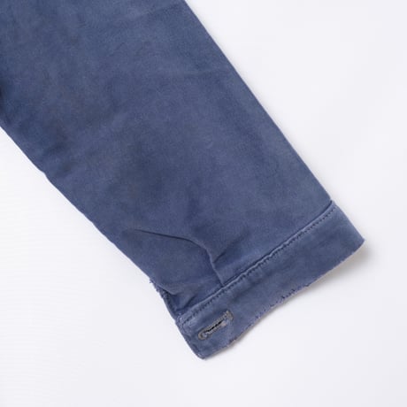 40s France Vintage Paul Passant Blue Moleskin Work Jacket