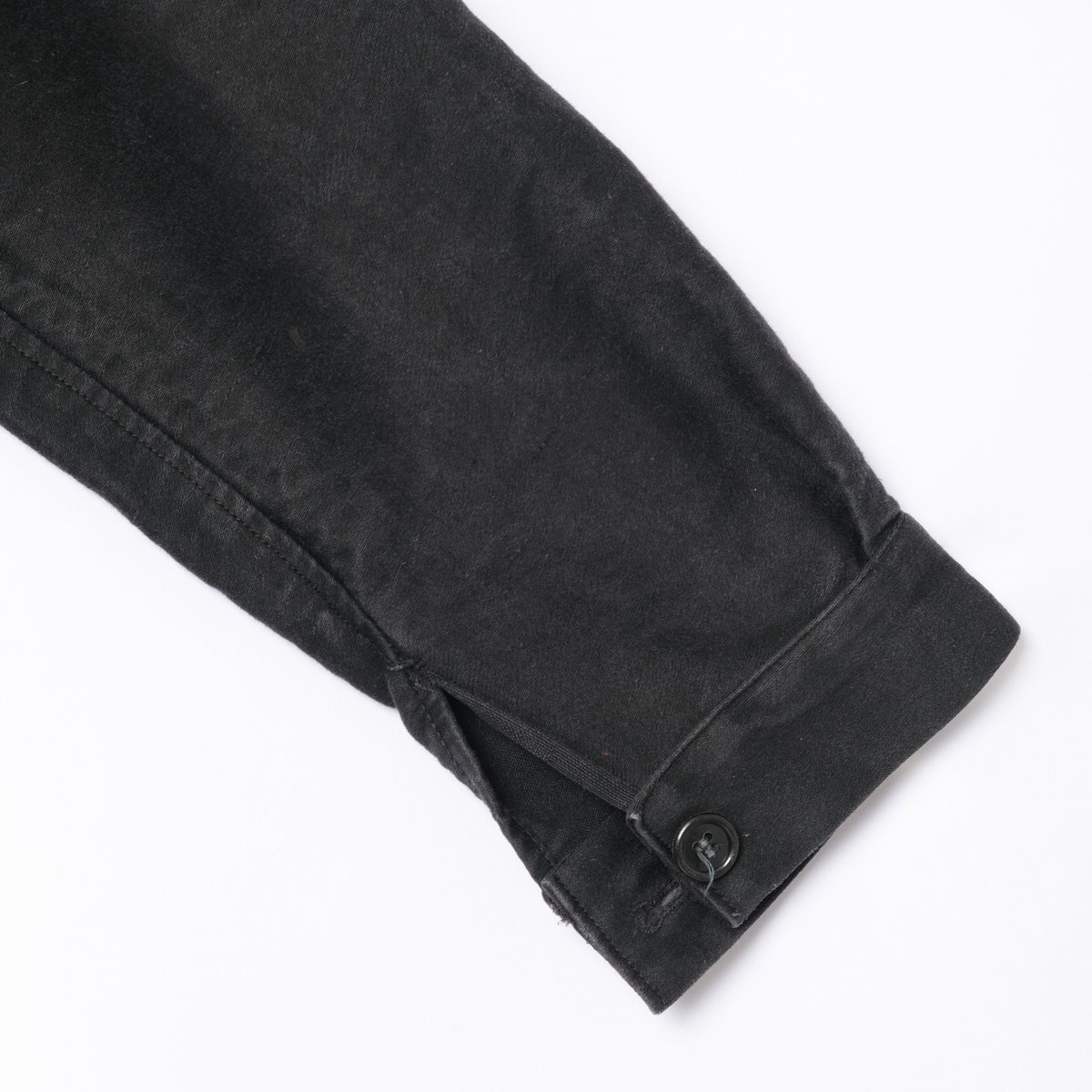 40s France Vintage Black Moleskin Work Jacket 4