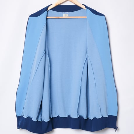 70s Vintage adidas Track Jacket Light Blue × Navy (Made in West Germany)