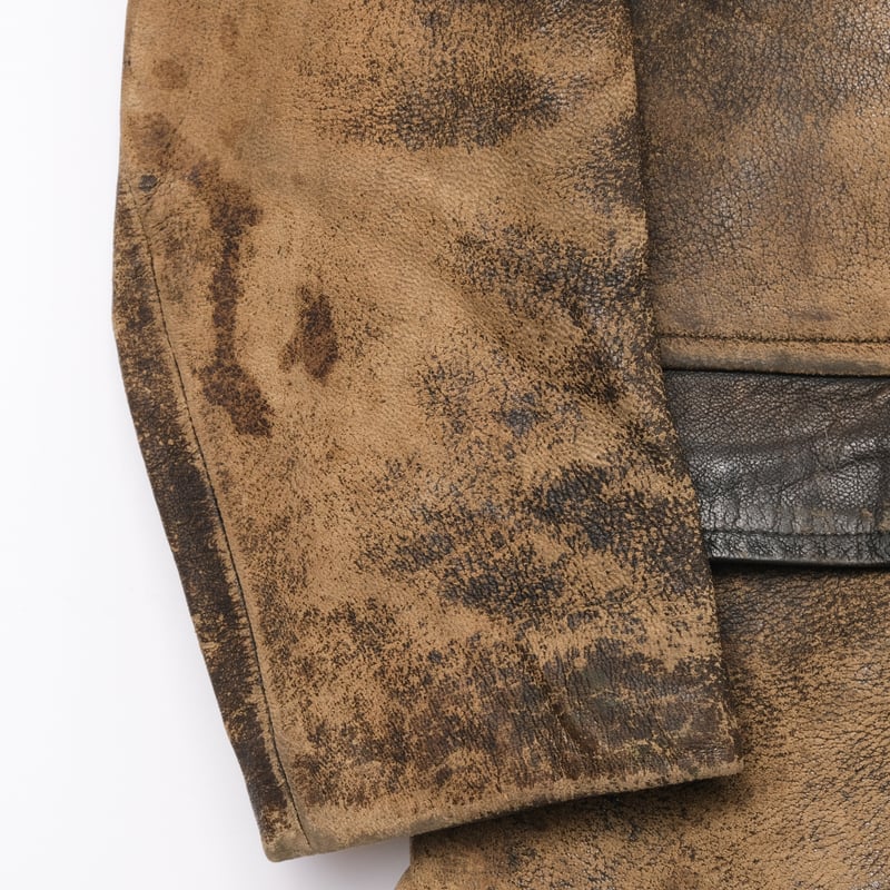 40s Sweden Vintage Double Breasted Leather Jac