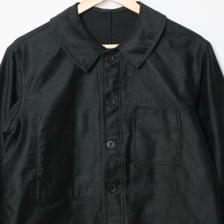40-50s Le Mont St Michel Black Moleskin Jacket Mint Condishon