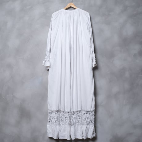 ~1930s  French Antique Linen Church Smock ⑤