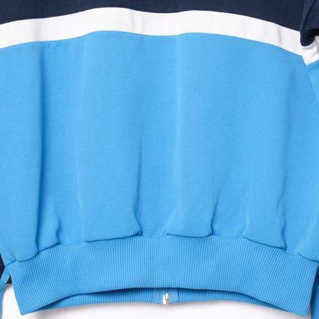 80s Vintage adidas Collarless Track Jacket Navy × Light Blue